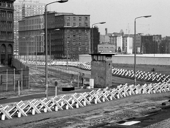 Berlínská zeď v roce 1977.