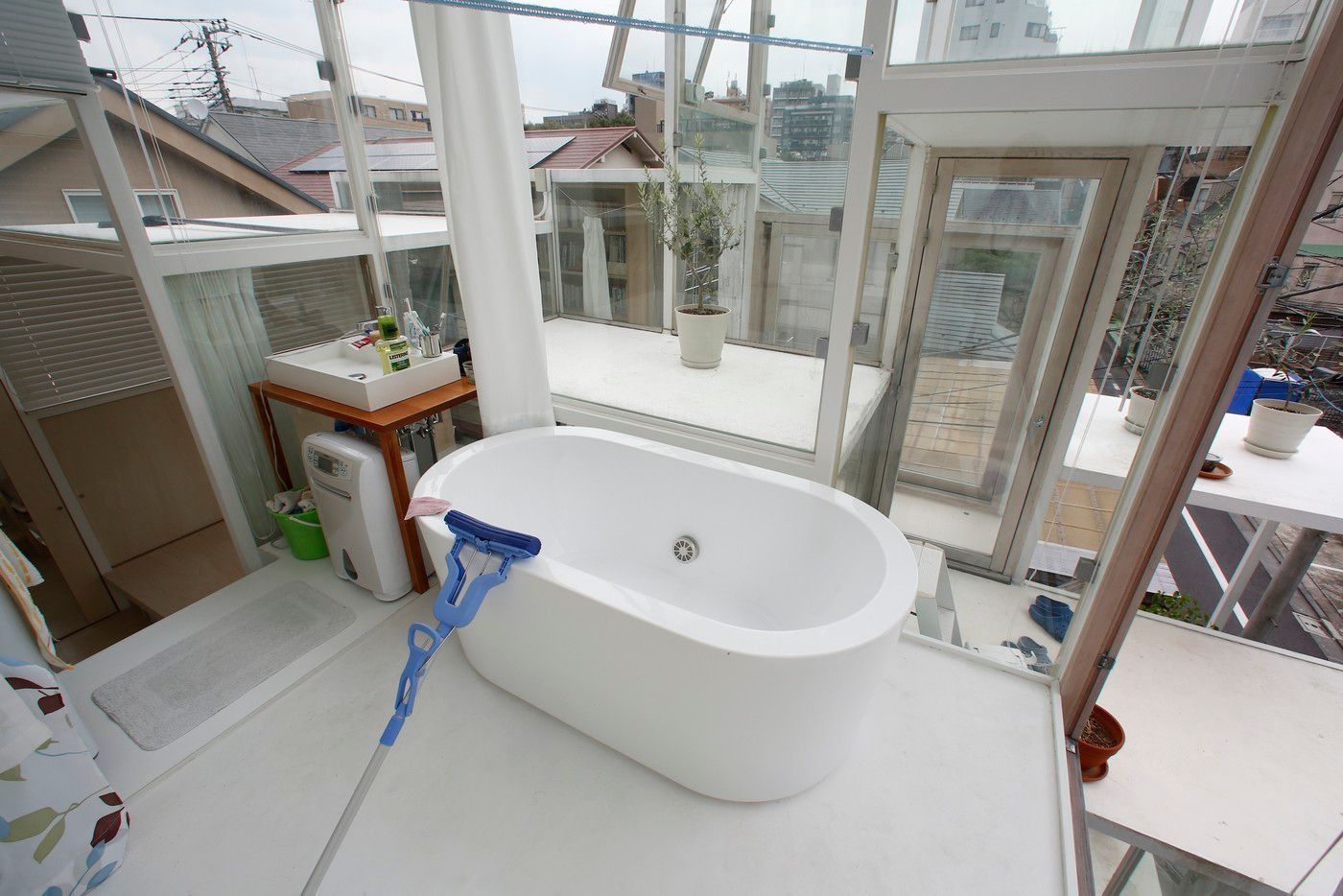 skleněný dům, stavba, architektura