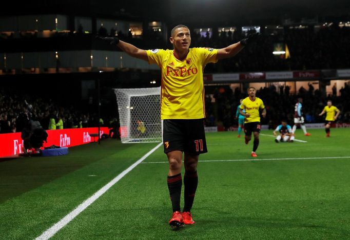 Richarlison slaví gól Watfordu proti West Hamu