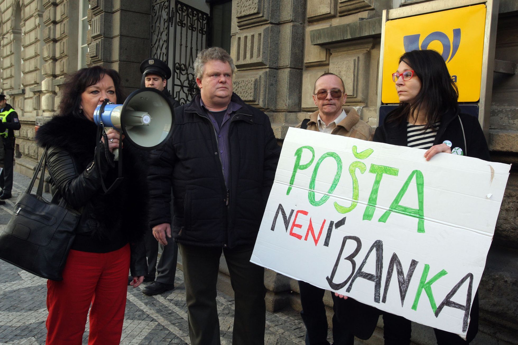 Demonstrace pošťáků