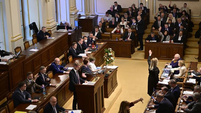 Mimořádná schůze Sněmovny svolaná z koaličního podnětu, 28. května 2025, Praha. Na programu byla vládní školská novela, která převádí financování nepedagogických pracovní