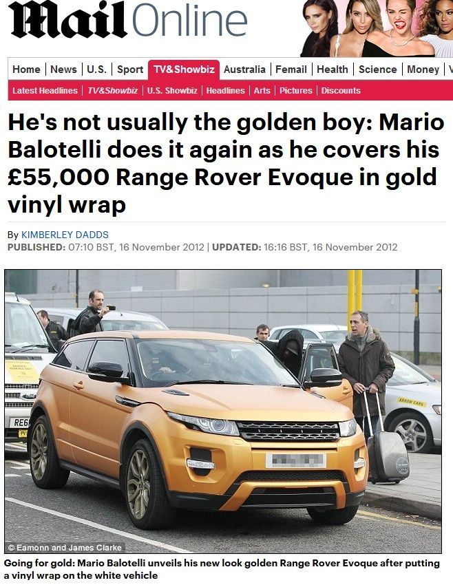 Range Rover Evoque - Mario Balotelli
