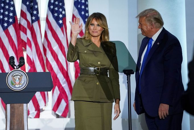 Melania Trumpová a Donald Trump.