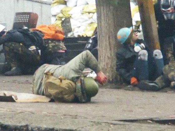 Masakr na kyjevském Majdanu 20. února 2014. 