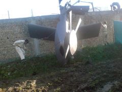 Trosky amerického letounu, který se zřítil během zásahu proti bin Ládinovi (ilustrační foto)