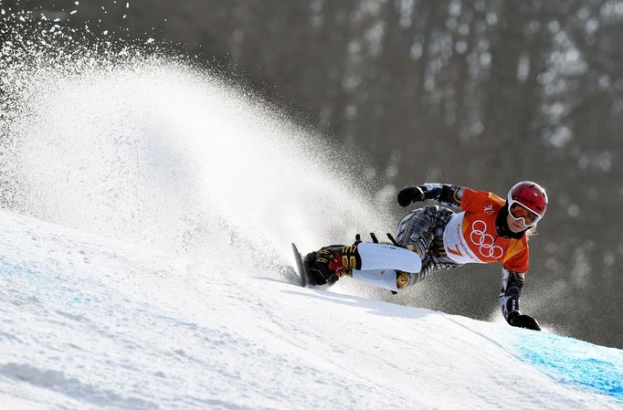 Ester Ledecká v paralelním obřím slalomu na ZOH 2018