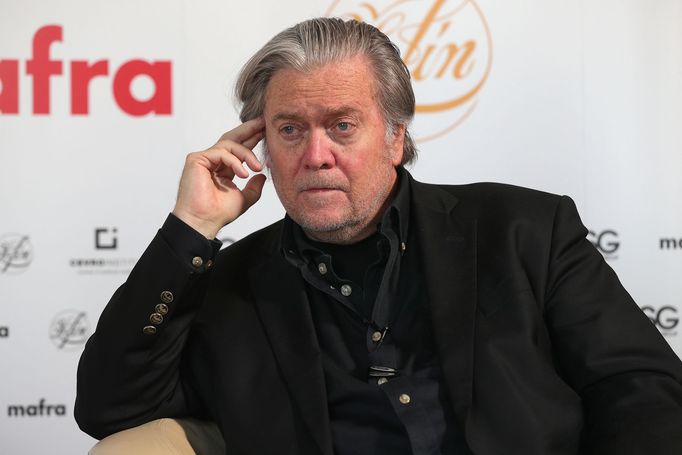 Stephen Bannon při návštěvě Prahy. 22. 5. 2018.