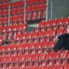 Slavia - Midtjylland, play off Ligy mistrů 2020/2021, bez diváků, prázdné tribuny, diváci, koronavirus