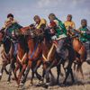 uzbekistán, koňský, festival, kupkari
