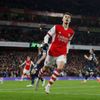 fotbal, anglická liga 2021/2022, Premier League - Arsenal v West Ham United, radost gól