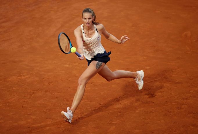Karolína Plíšková v semifinále tenisového turnaje v Římě 2020.