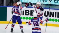 Američané slaví gól v zápase MS 2025 Česko - USA