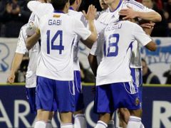 Zaragoza slaví gól