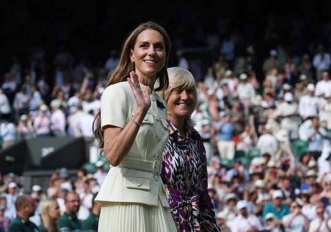 Princezna Kate na finále Wimbledonu 2025