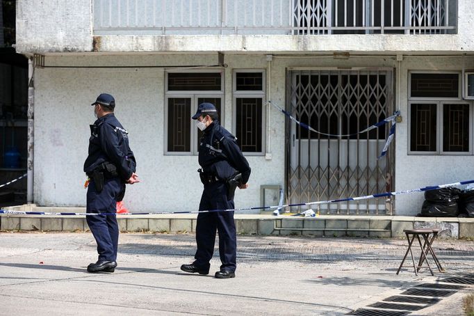 Policie střeží dům, kde byly nalezeny ostatky hongkongské modelky.