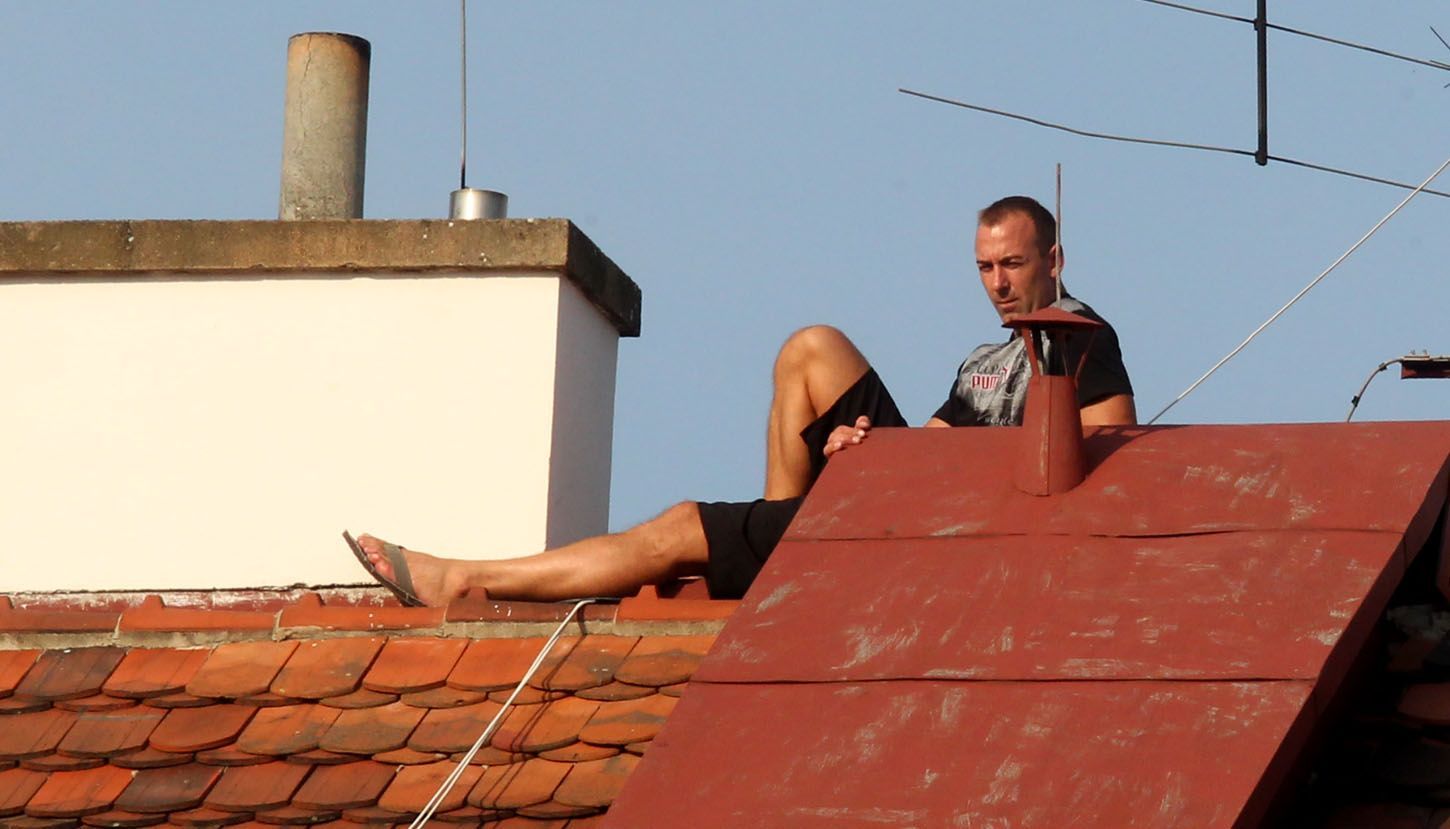 SL, Bohemians-Sparta: fanoušek na střeše