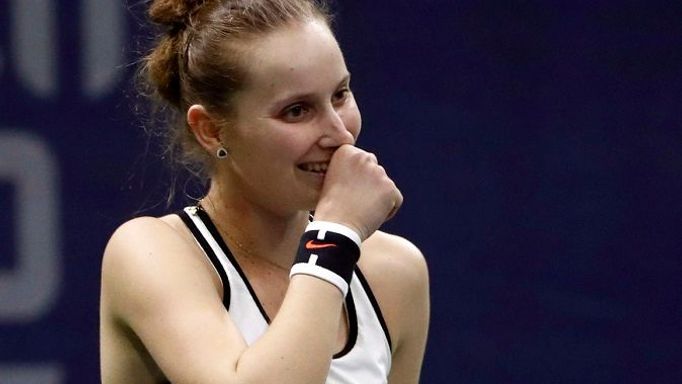 Markéta Vondroušová na turnaji v Bielu