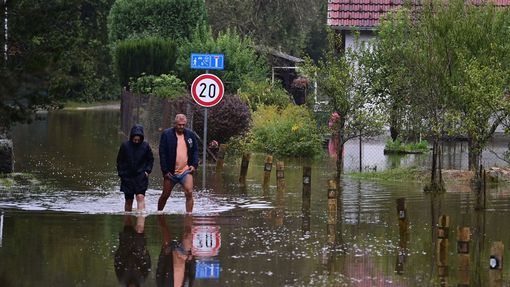 Situace po vydatných deštích v Jihočeském kraji na řece Lužnici.