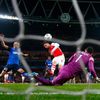 Football: Arsenal's Olivier Giroud misses a chance to score