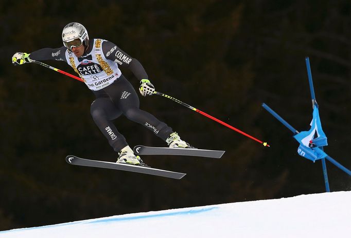 Adrien Theaux při Super G ve Val Gardeně 2016