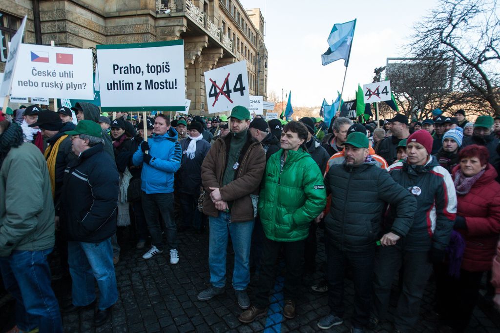 Demonstrace za prolomení těžebních limitů