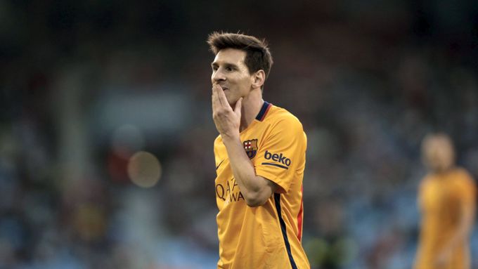 Leo Messi v zápase s Celtou Vigo