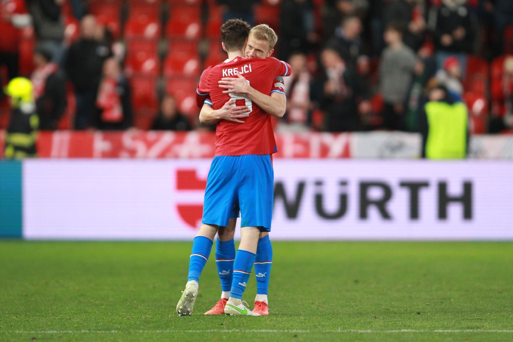 Češi slaví vítězství v kvalifikaci ME 2024 Česko - Polsko