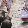 Španělsko, Pamplona, San Fermin, bejci