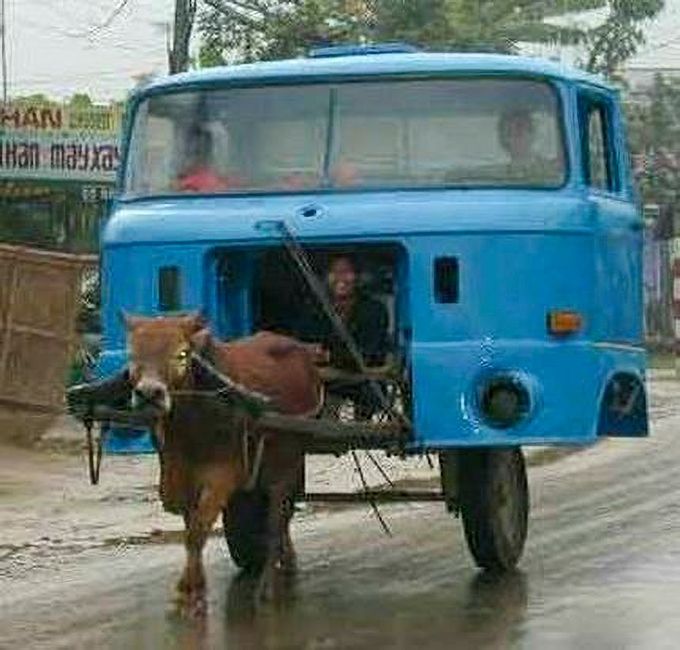 Když motor vypoví službu, povolejte krávu!