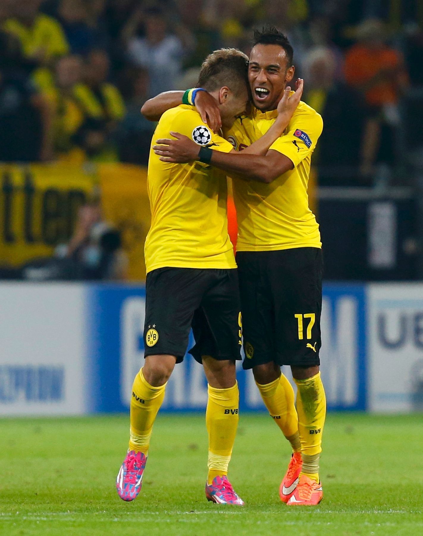 LM, Dortmund-Arsenal: Ciro Immobile a Pierre-Emerick Aubameyang slaví gól