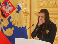 Jelena Isinbajevová na setkání s Vladimírem Putinem