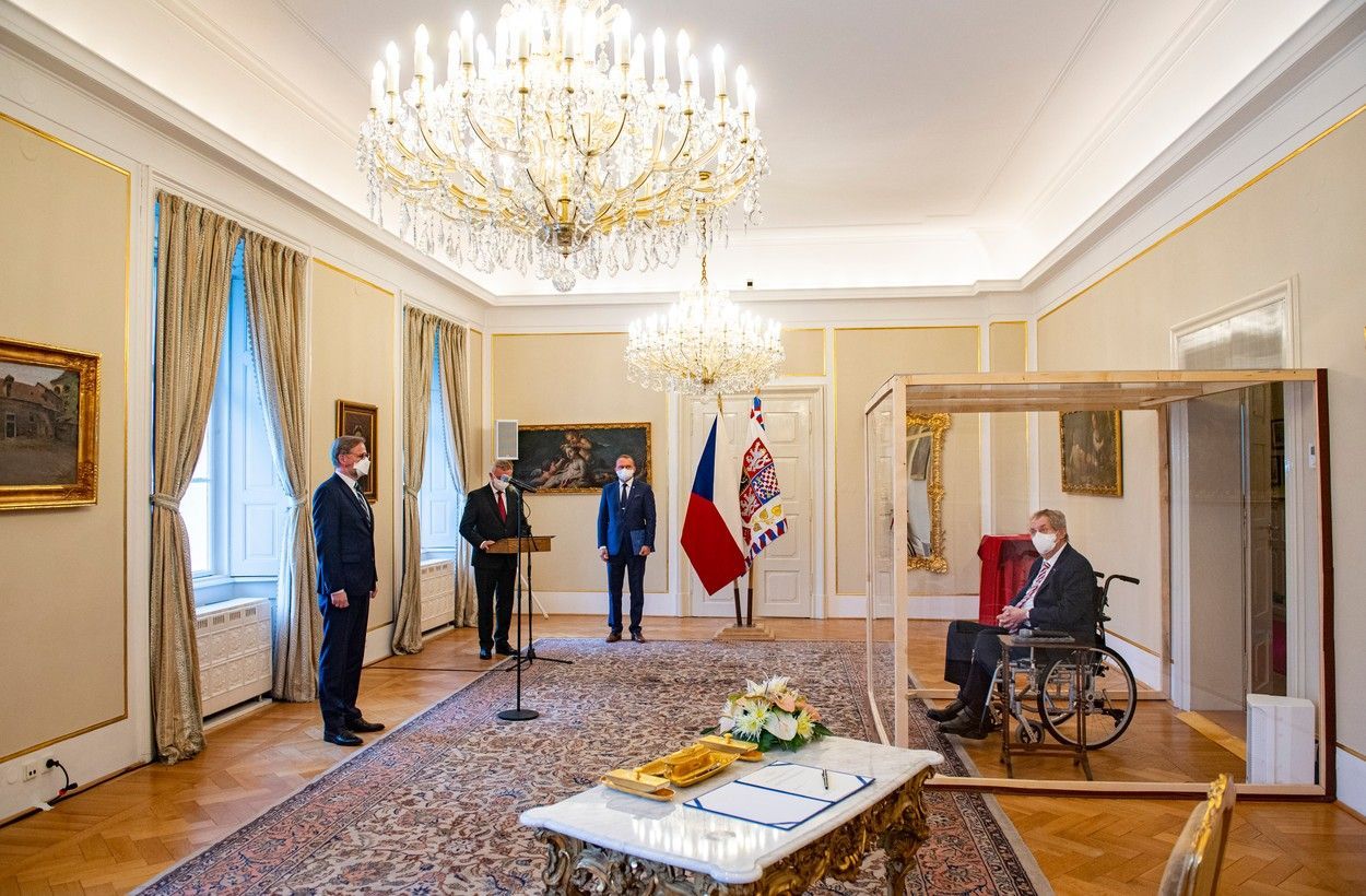 Miloš Zeman, Petr Fiala, 2021, prezident ČR, Česká republika