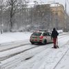 Praha, sníh, počasí