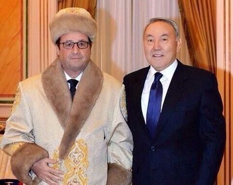 François Hollande v dárku od kazašského prezidenta