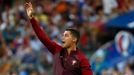 Portugal's Cristiano Ronaldo gives instructions from the sidelines