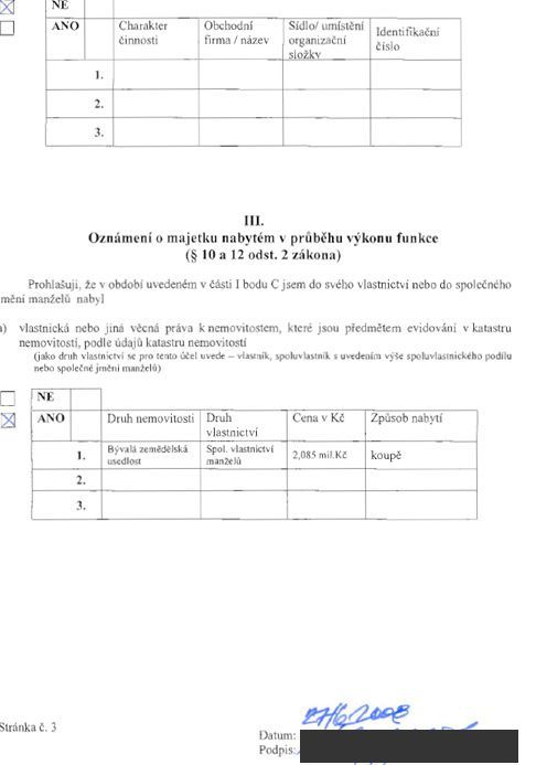 Jehlička 1, majetek