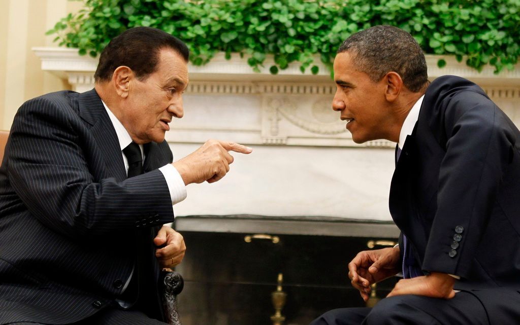 Husní Mubarak a Barack Obama