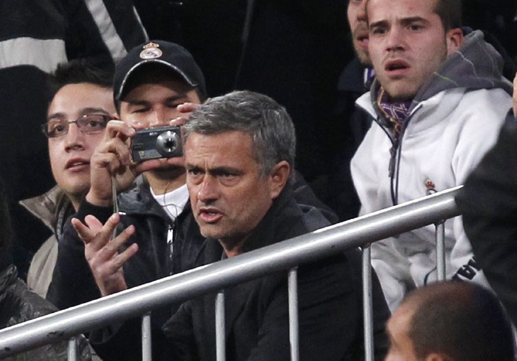 Real madrid: José Mourinho na tribuně
