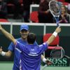Davis Cup: Česko - Itálie: Berdych, Štěpánek (radost)