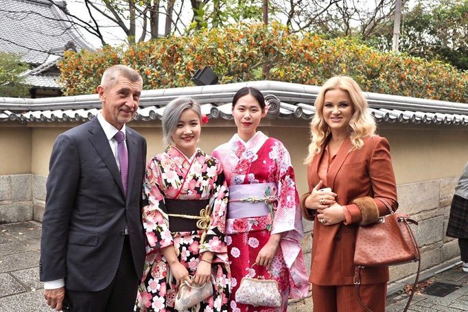 Andrej Babiš v Kjótu v Japonsku.