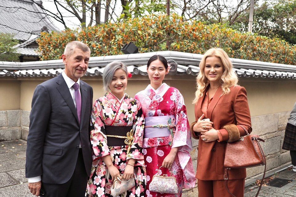 Andrej Babiš v Kjótu v Japonsku.