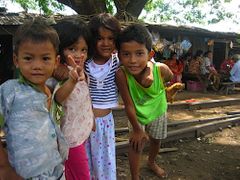 Kambodžské děti nakažené virem HIV