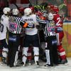 Hokej, extraliga, Slavia - Kladno: bitka