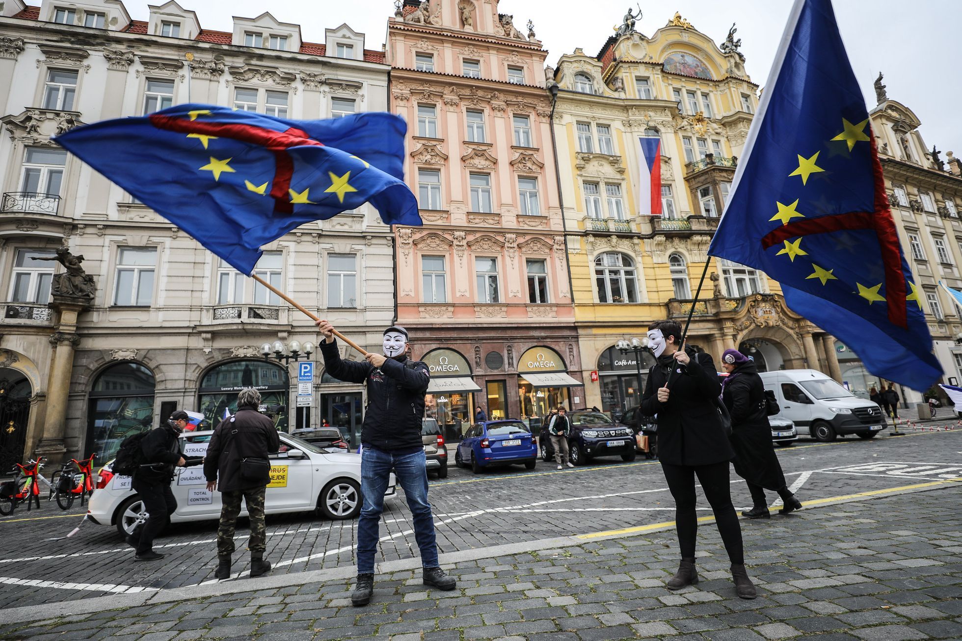 17. listopad 2021, státní svátek, Sametová revoluce, 17. 11. 2021, Národní třída, Hlávkova kolej