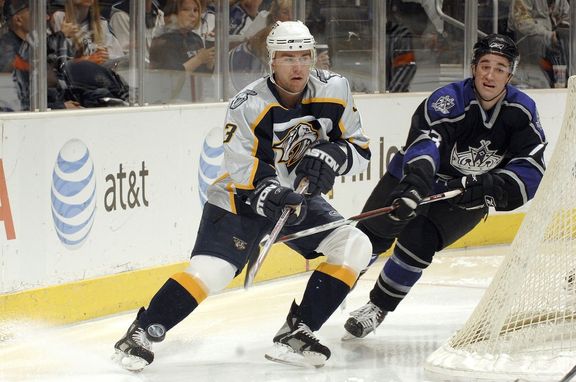 Marek Židlický dans un maillot de Nashville.