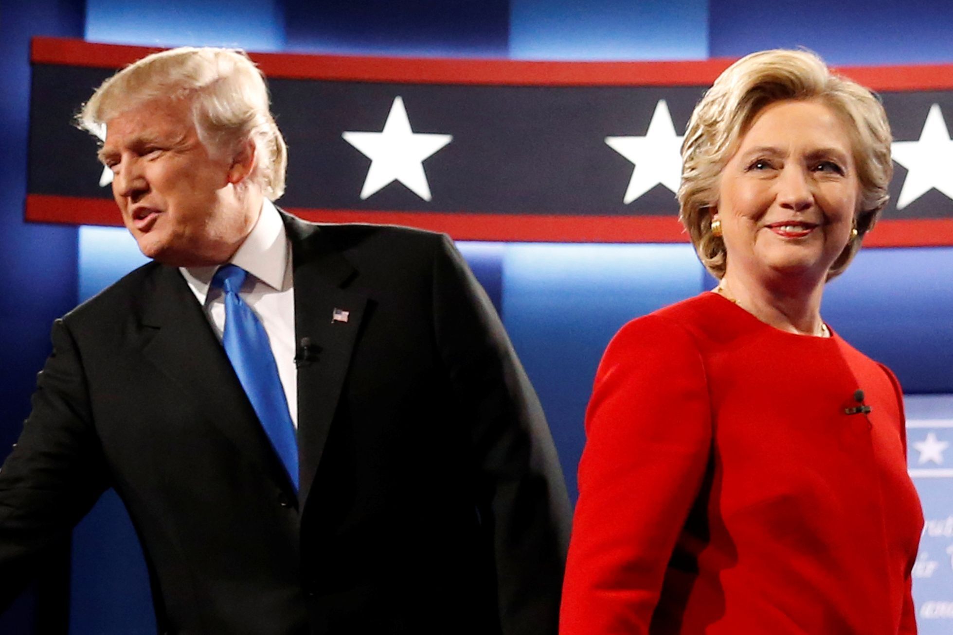 Trump a Clintonová při první televizní debatě