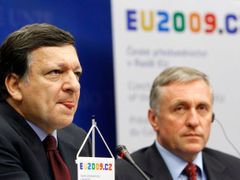 Mirek Topolánek a předseda Evropské komise José Manuel Barroso