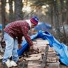 Komunitní stanové městečko bezdomovců u New Jersey