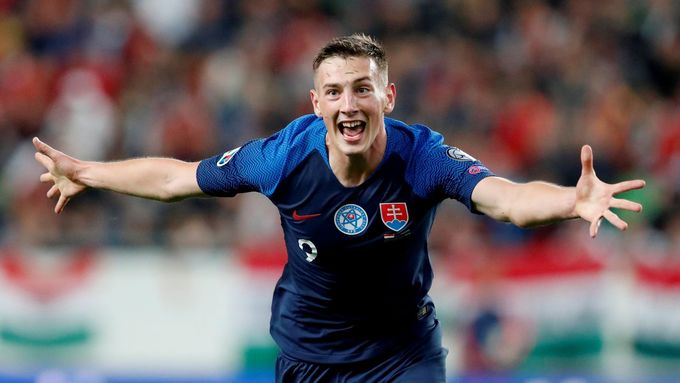 Kvalifikace o EURO: slovenský fotbalista Róbert Boženík.