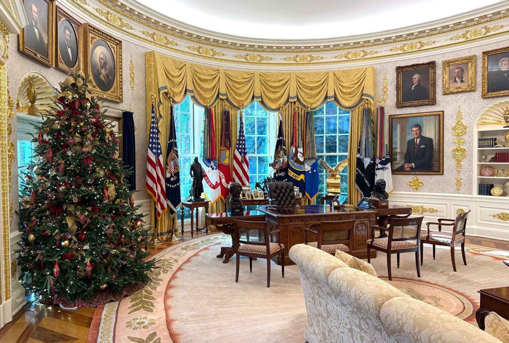 USA, Washington, Bílý dům, vánoce, výzdoba, Melanie, Donald Trump